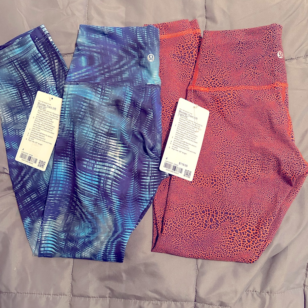 Lululemon Pair Of Wunder Train Hr 25” Leggings